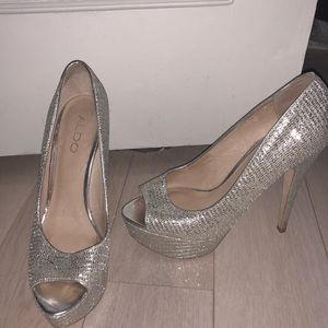 Silver Platform Heels